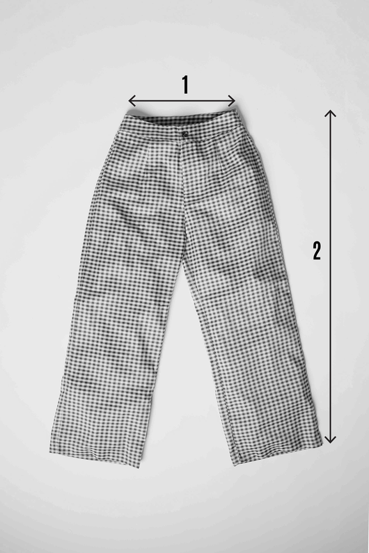 بنطلون واسع الرجلين هاي ويست