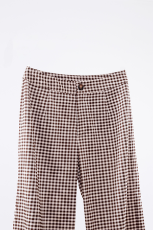 بنطلون واسع الرجلين هاي ويست